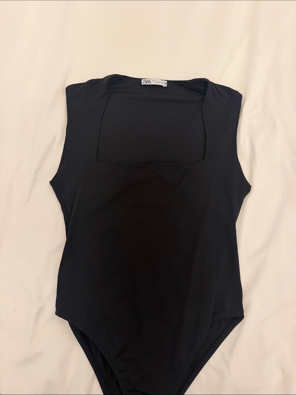 Zara Black Bodysuit Square Neck